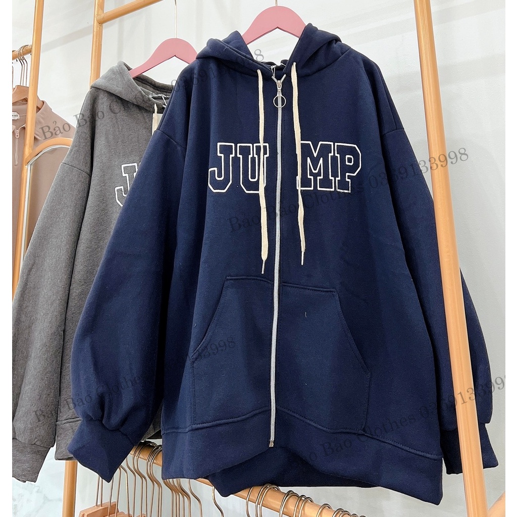 Áo Khoác Nỉ Form Rộng Mũ Rộng Jump Vải Dày Mịn Thoáng Mát Thiết Kế Hot Trend Unisex Nam Nữ