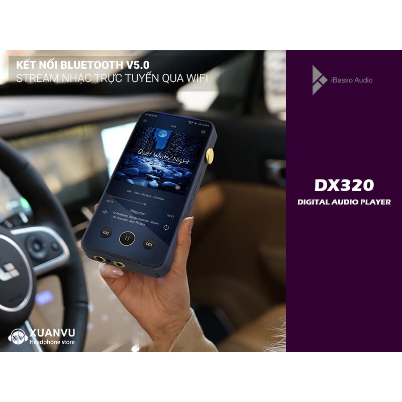Máy nghe nhạc iBasso DX320, Chip xử lý Dual DAC ROHM BD34301EKV, Âm thanh chuẩn Hires, Stream nhạc qua Wifi
