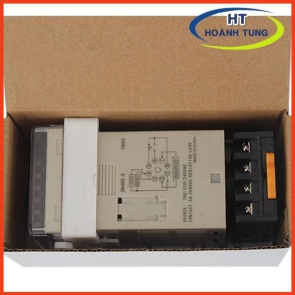 Timer điện tử DH48S-S công tắc thời gian từ 0.1S đến 99H chức năng lặp lại liên tục chu kỳ hoạt động loại 8 chân tròn