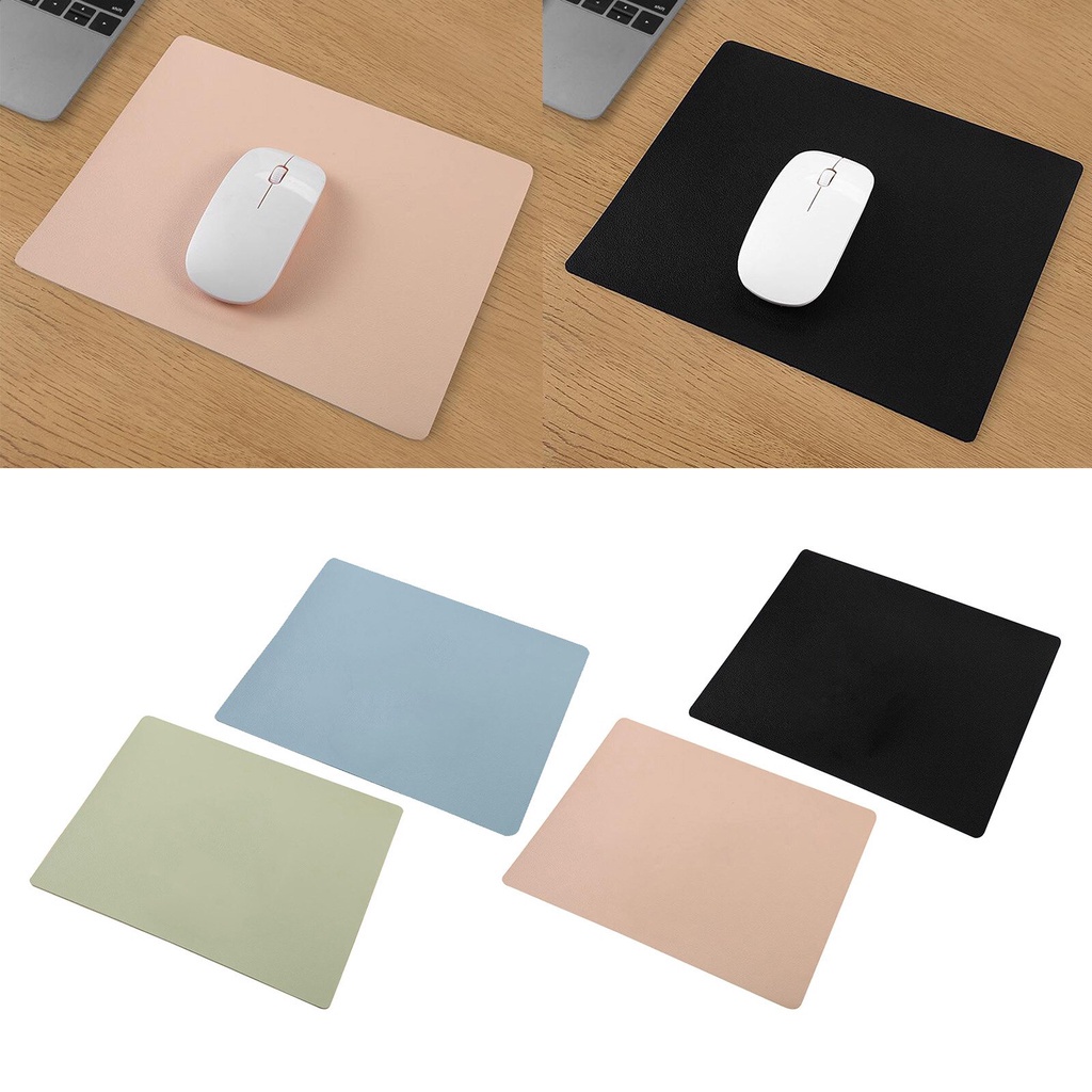 Miếng lót chuột da pu hỗ trợ cổ tay tiện lợi dành cho văn phòng/ laptop