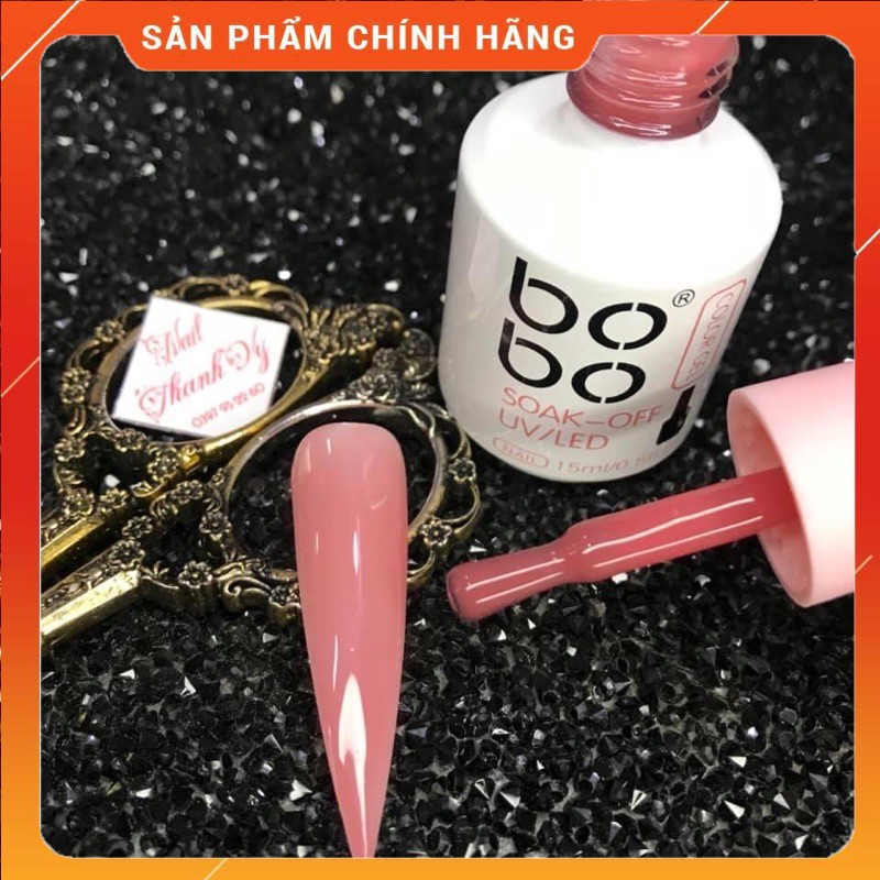 Sơn thạch Bobo màu hồng baby, sơn gel thạch hồng Thiên Di Nail
