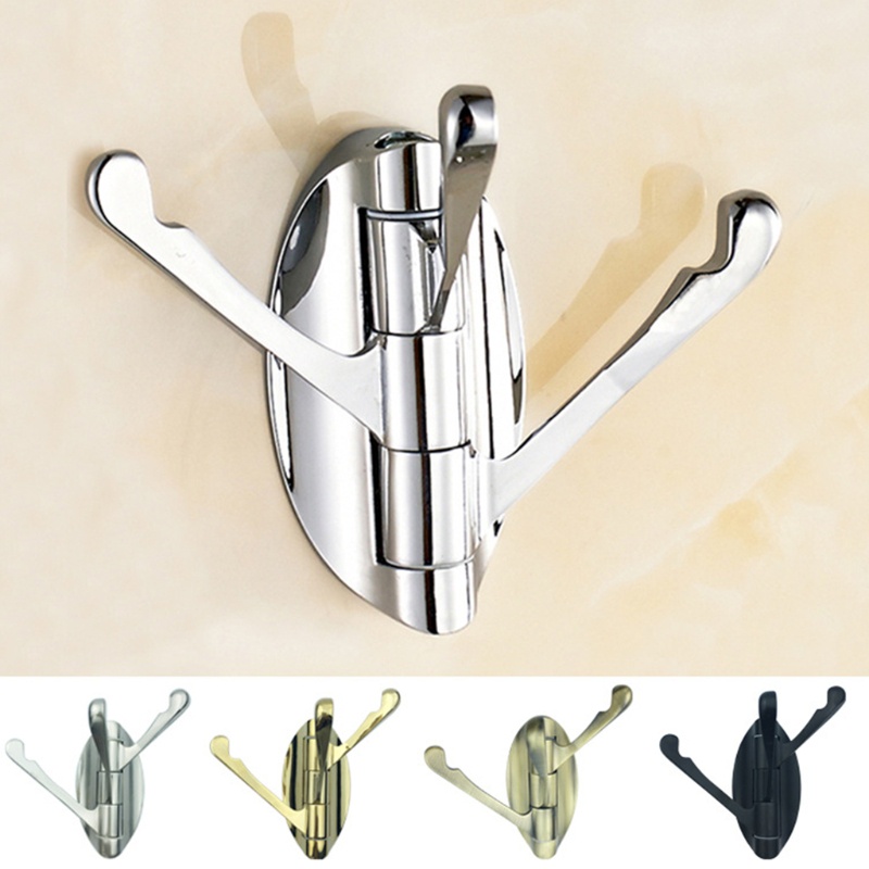 Móc Treo Khăn Tắm Gắn Tường Bằng Kim Loại Có Thể Gấp Gọn Tiện Dụng