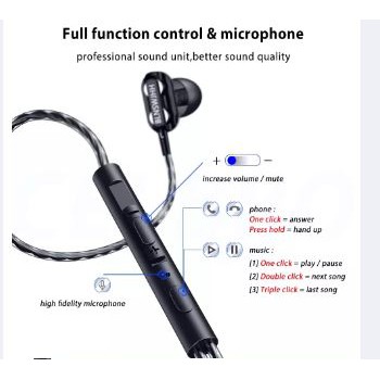 Tai nghe nhét tai có míc HIFI TLS18 siêu bền, siêu xin, chân cắm jack3.5mm thích hợp mọi điện thoại, máy tính, laptop