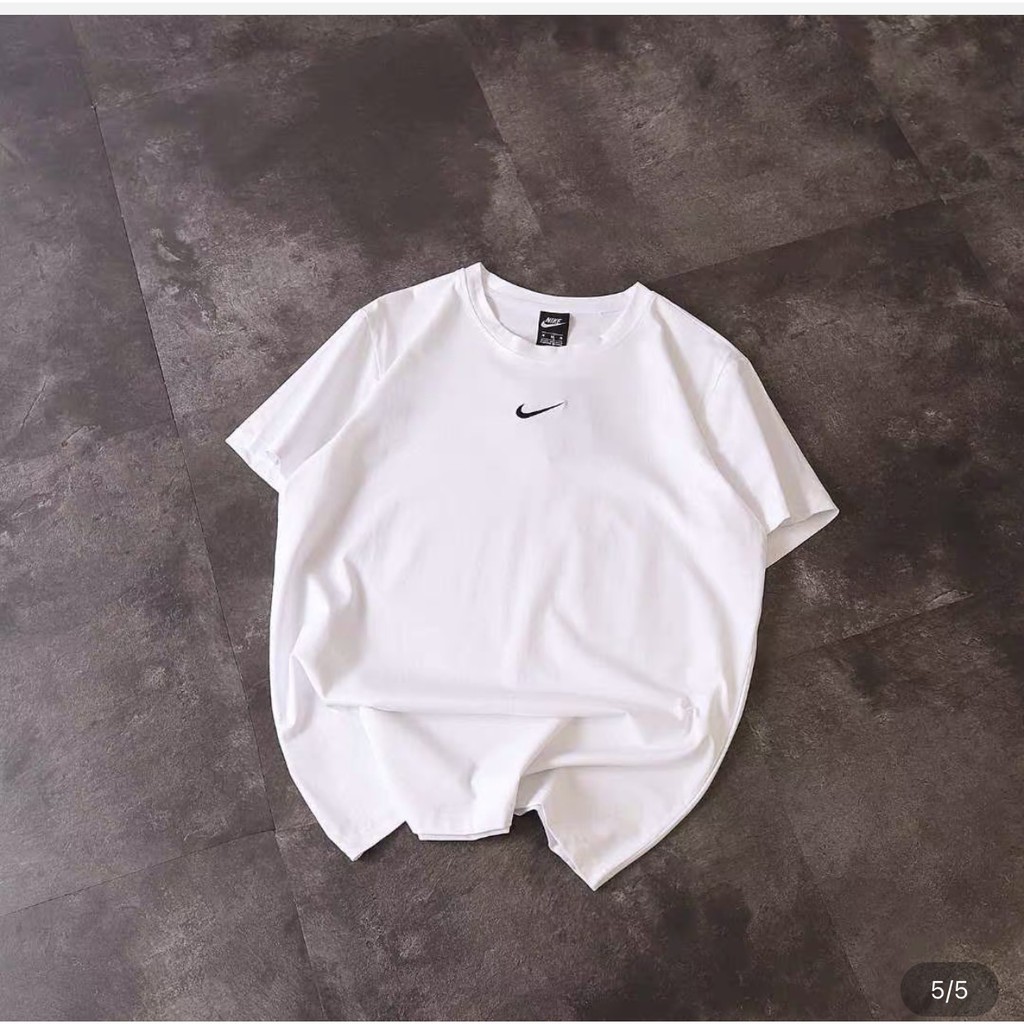 [FREESHIP99k] Áo thun thêu logo _nike_unisex áo phông nam nữ video tưj quay form rộng trẻ trung, belle store