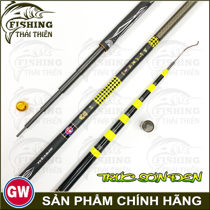 Cần Câu Tay GW Trúc Sơn Đen Sản Phẩm Chính Hãng 3m6, 4m5, 5m4, 6m3, 7m2