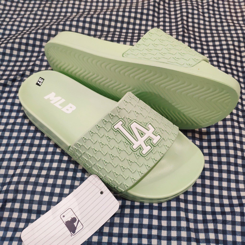 Dép MLB LA  nam nữ cao cấp, dép quai ngang nam nữ siêu nhẹ, đế cao cực êm 35_40