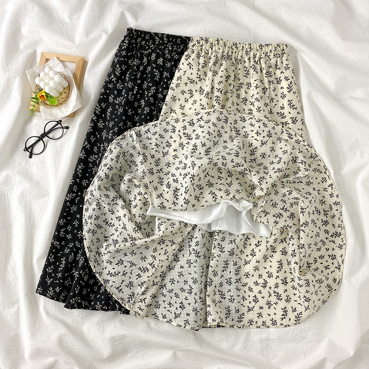 [Mã FADIRECT20 giảm 20K đơn 150K] Chân váy dài họa tiết hoa freesize phong cách Ulzzang Hàn Quốc hàng Quảng Châu | BigBuy360 - bigbuy360.vn