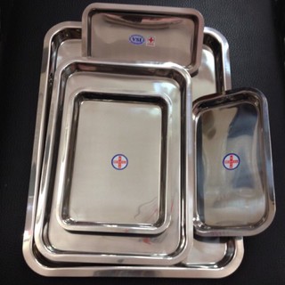 Khay chữ nhật, khay inox y tế, mâm inox đựng dụng cụ y tế các kích cỡ