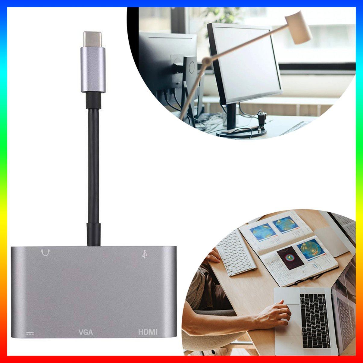 Bộ Chuyển Đổi Usb C Sang Hdmi Vga 4k Ifmeyasi 5 Trong 1 (Top1) Với Hdmi 1080p