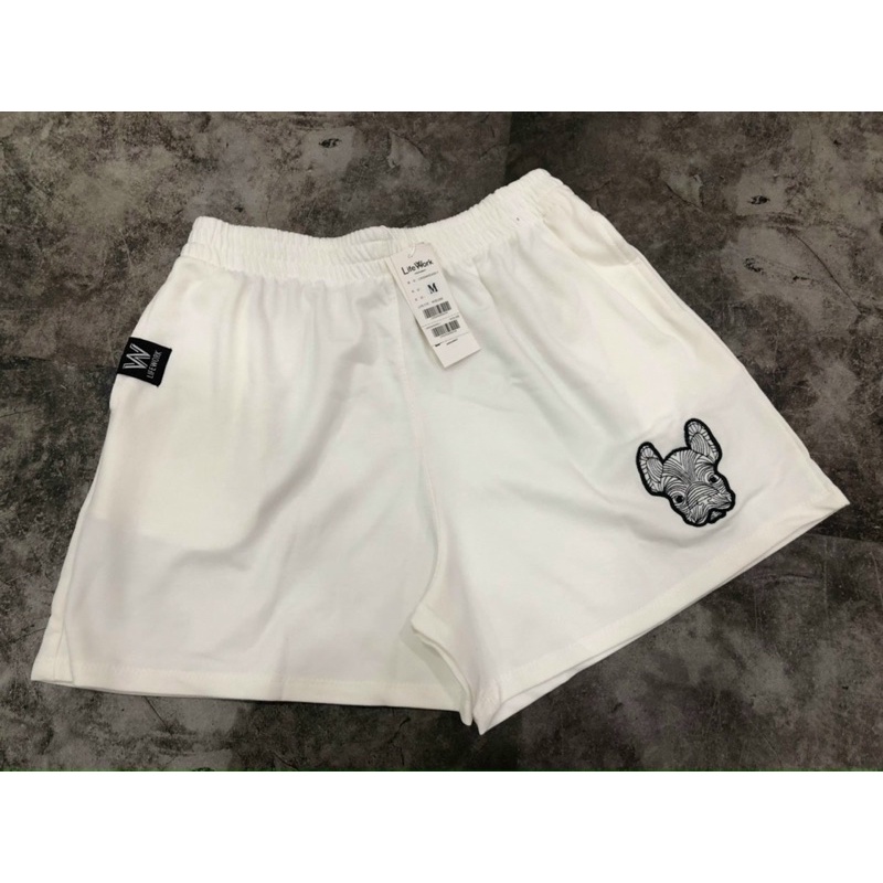 Quần short nỉ da cá thêu chú chó HOT TREND