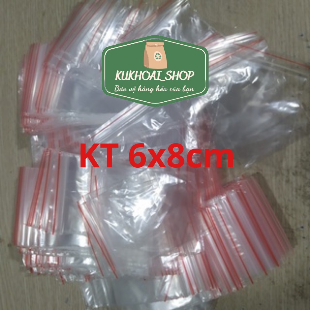 COMBO 500 Túi Zip Viền Đỏ Siêu Mỏng Và Dai Nhiều Size Số 0 1 2 3 4 Kích Thước 4x6 5x7 6x8 7x10 8x12 cm