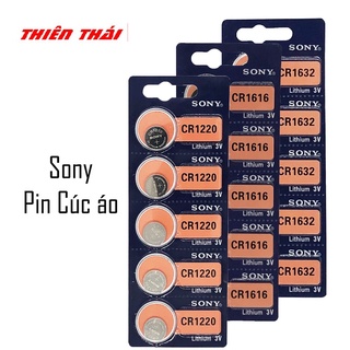 Pin cúc áo sony lithium 3v cr1220, cr1616, cr1620, cr1632 - vỉ 5 viên