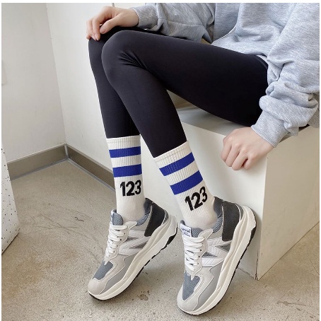 Tất Thể Thao Nam Nữ Cổ Cao Nhiều Màu Vớ Unisex Cổ Cao