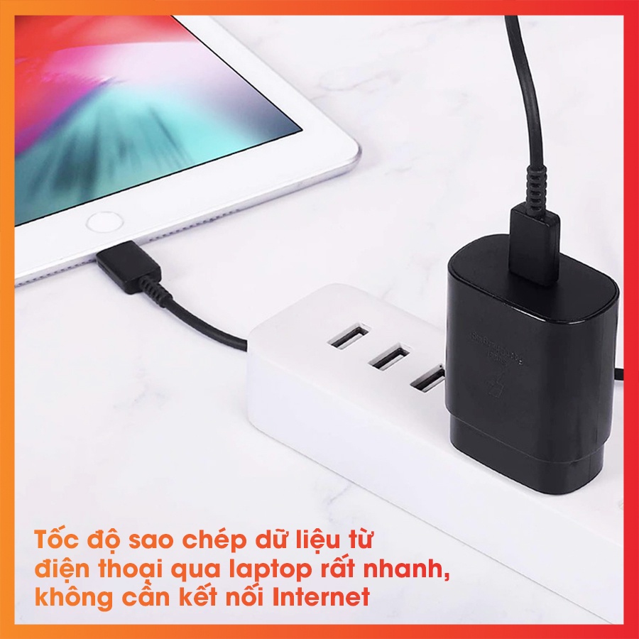 Dây cáp sạc nhanh 25w Type C To Type C 2 đầu USB Dài 1m chuẩn PD Handtown