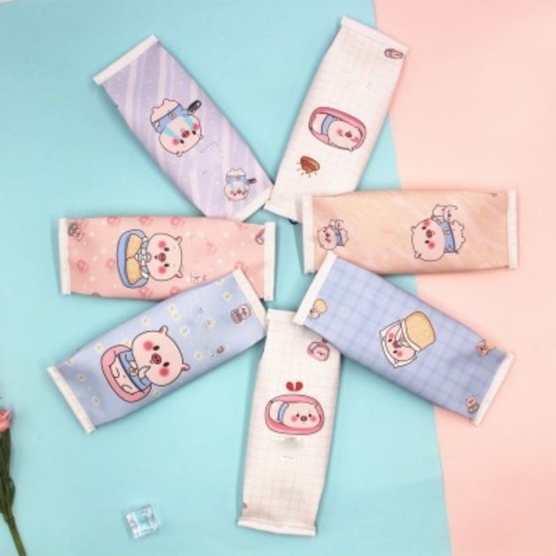 Bóp viết hình con heo khóa kéo