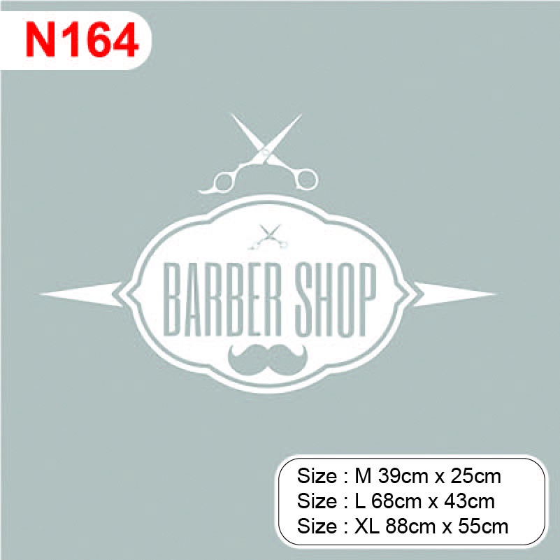 Decal trang trí tiệm Barber, Salon, thu hút khách hàng, tăng doanh thu, tạo điểm nhấn P10