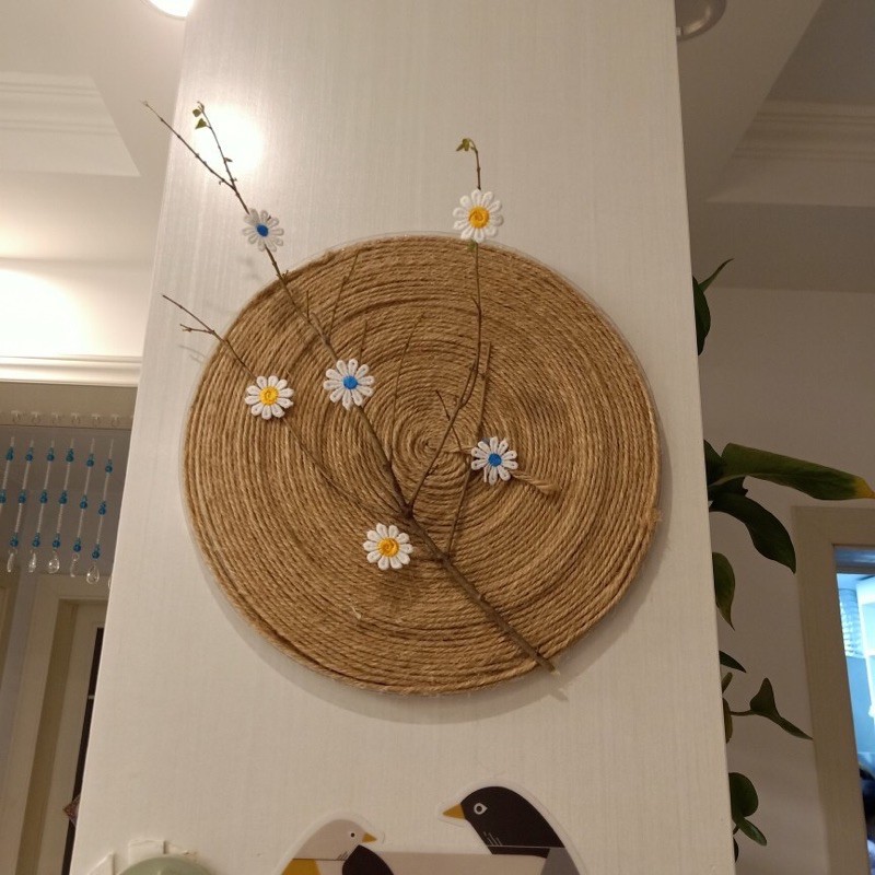 Dây cói 2mm dài 5 mét trang trí thiệp handmade, dây thừng decor gói quà, dây gai treo ảnh trang trí tường