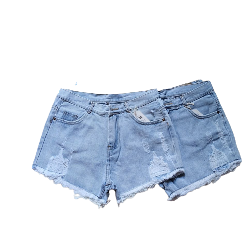 [38-75kg] Quần Sọt Jean Nữ Mẫu Rách Bụi Tua Lai Hàng Jean Cotton