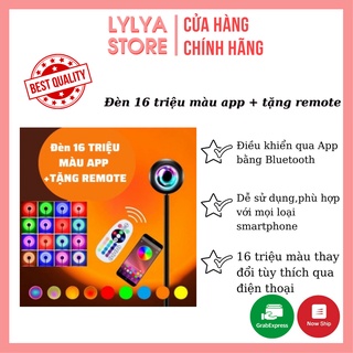 Đèn 16 trệu màu app + tặng remote, đèn hoàng hôn chụp ảnh sống ảo quay video siêu hot tiktok, đèn ngủ decor trang trí