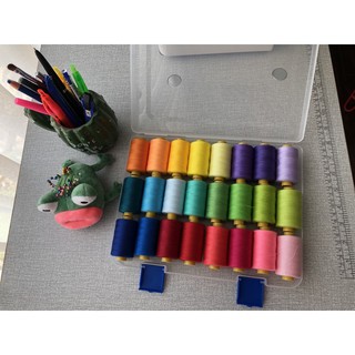 Bộ chỉ may cotton 24 màu (900m/cuộn)