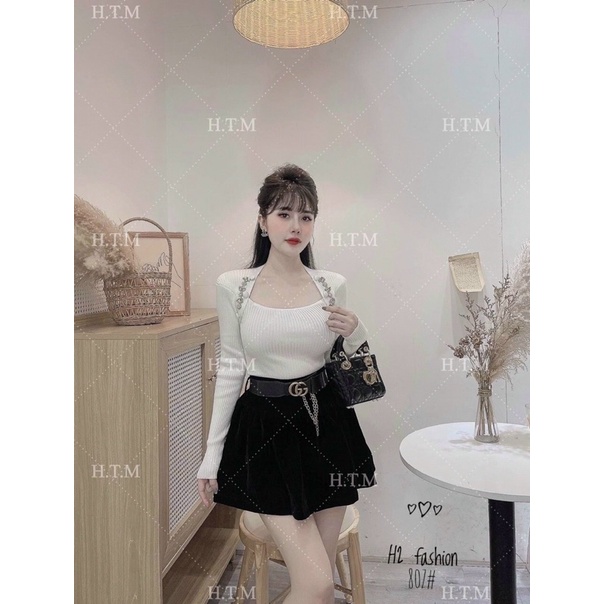 CHÂN VÁY NHUNG XOÈ KÈM ĐAI CHẤT ĐẸP MS17299