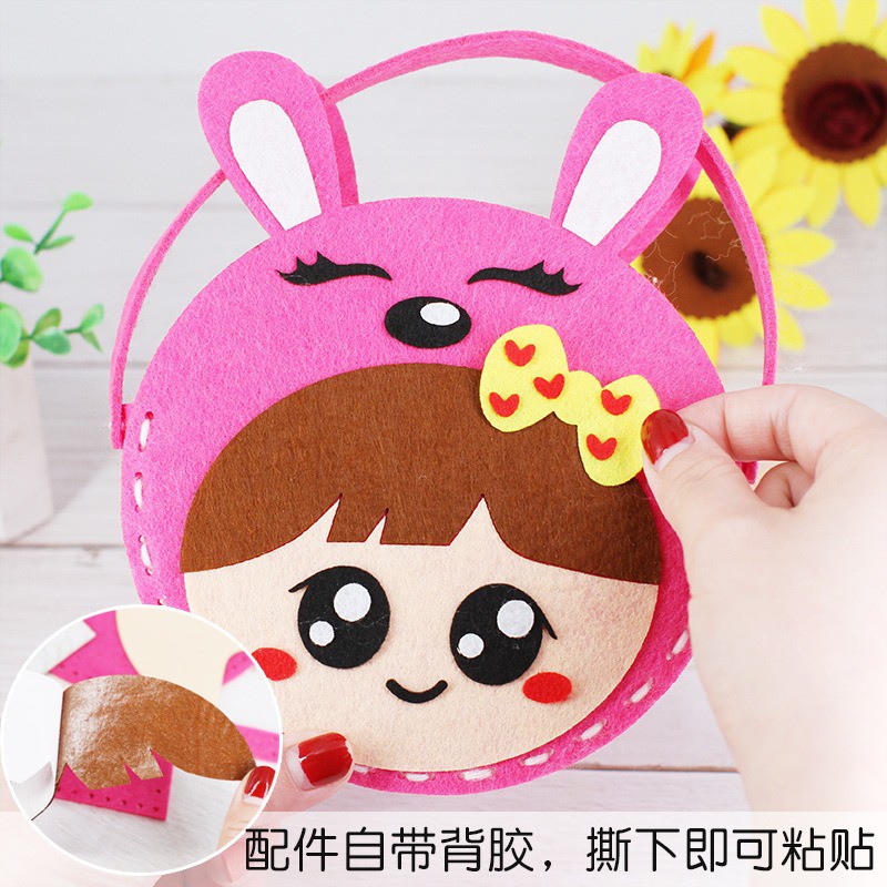 Túi xách vải nỉ thủ công cho bé tập các kĩ năng