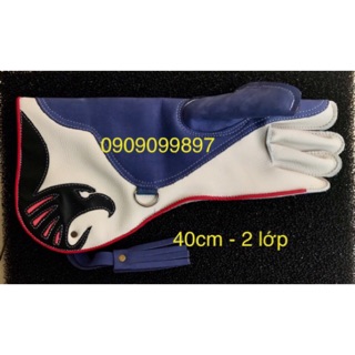 Găng tay da bò 2 lớp da. dài 40cm