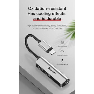 giắc chia cổng Lightning 1 thành 3 có hỗ trợ đàm thoại Baseus L52 cho iPhone 7-8-X-Xs Max - Phụ Kiện Chi Hà