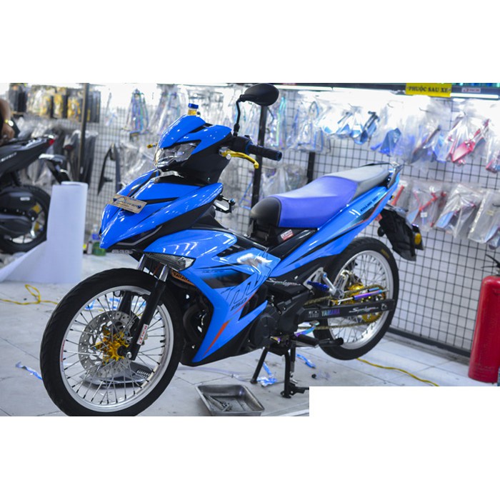 Tem trùm ♦FREESHIP♦ exciter 150 xanh đen mẫu mới, độ team trùm decal xe máy ex dán đời 2015-2020
