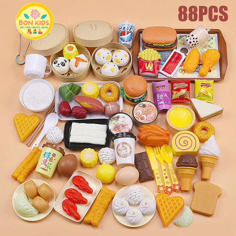 (MẪU NEW 2021)Bộ Đồ Chơi Nấu Ăn Nhà Bếp DIMSUM 88 Chi Tiết Cho Bé(Có Hộp) - Đồ Chơi Trẻ Em