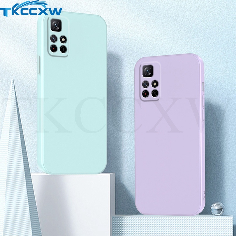 Ốp Điện Thoại Silicon Dẻo Màu Trơn Chống Sốc Bảo Vệ Toàn Diện Cho Xiaomi Redmi Note 11 11S Poco M4 X4 Pro X4