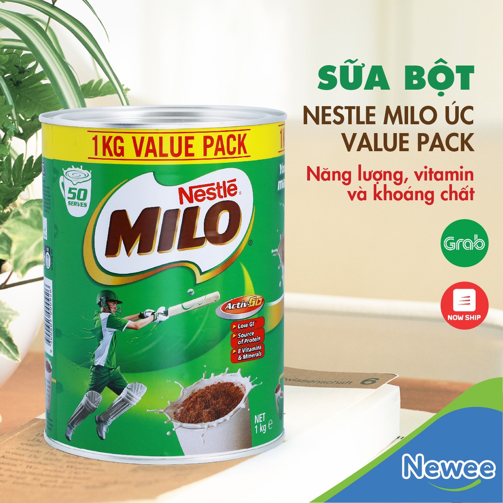 (Date 4/2022) Sữa Bột Nestle Milo Úc Value Pack 1kg