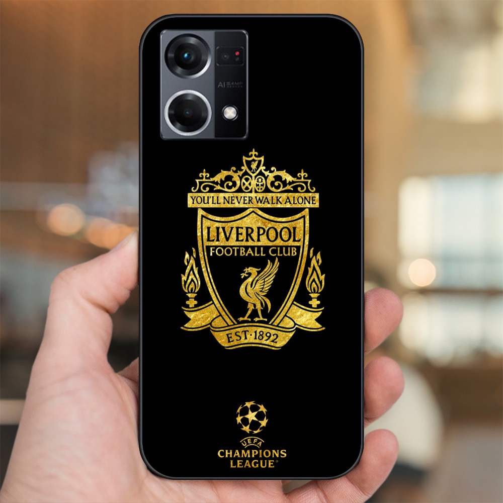 Ốp lưng Oppo Reno 8 4G viền đen in hình Liverpool FC