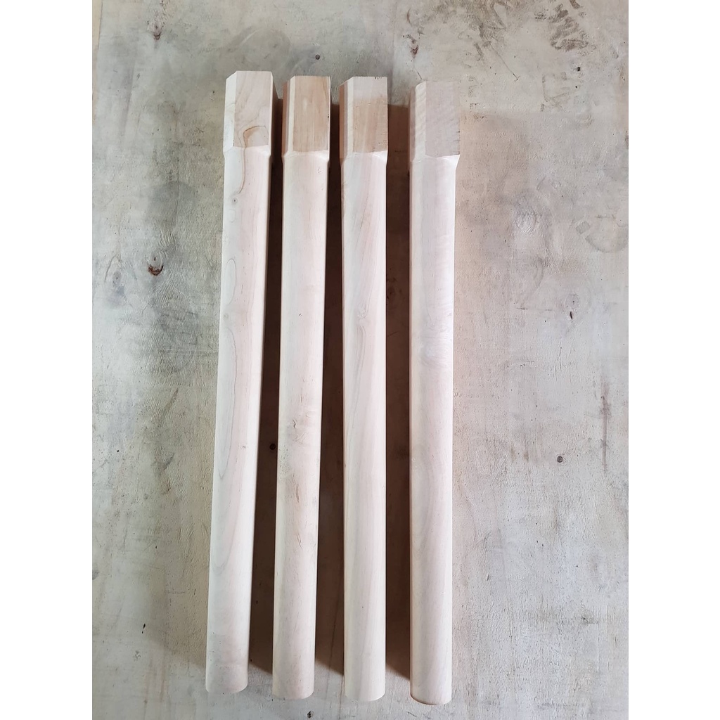 COMBO 4 CHÂN BÀN GỖ CAO SU CAO 73CM, CHÂN THẲNG
