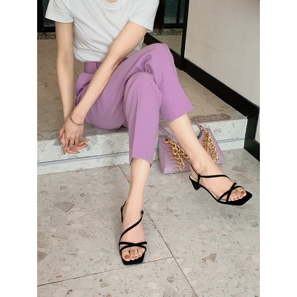 Xăng đan cao gót đan dây