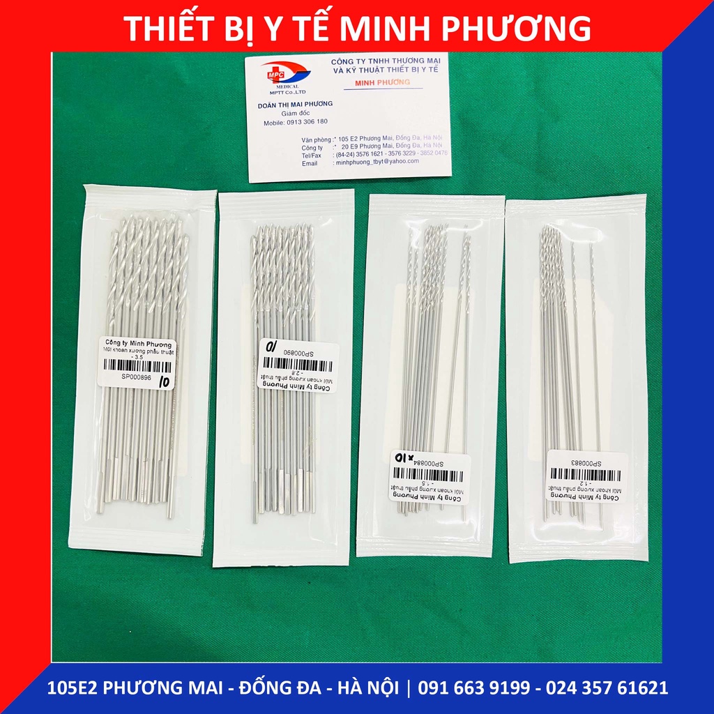 Mũi khoan xương phẫu thuật các cỡ