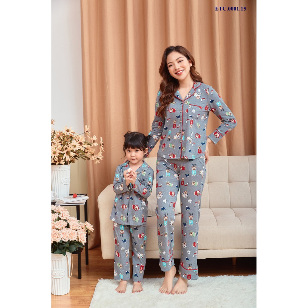 Bộ Đồ Mặc Nhà Cotton Trẻ em từ 4-11 tuổi - Thời Trang Emma ETC.0021.15