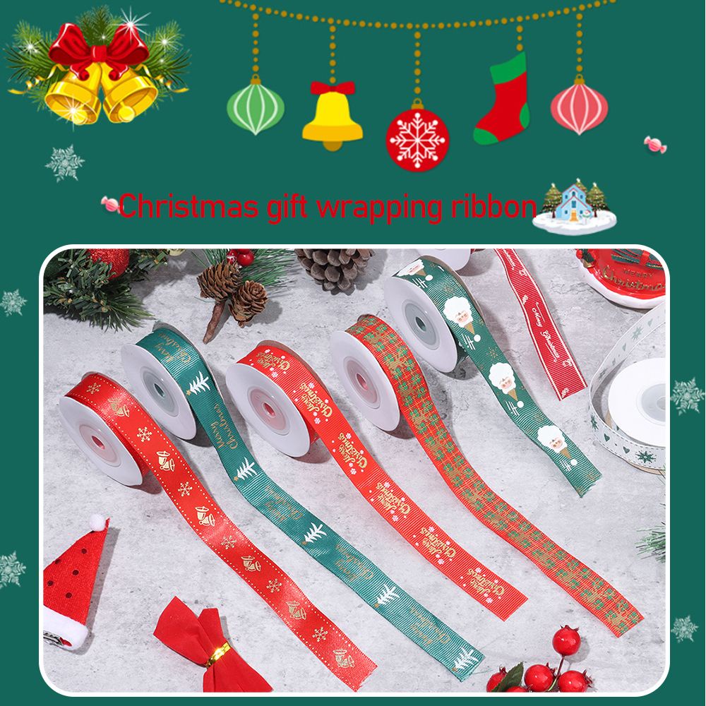 Cuộn dây ruy băng 20mm 10 Yards trang trí giáng sinh