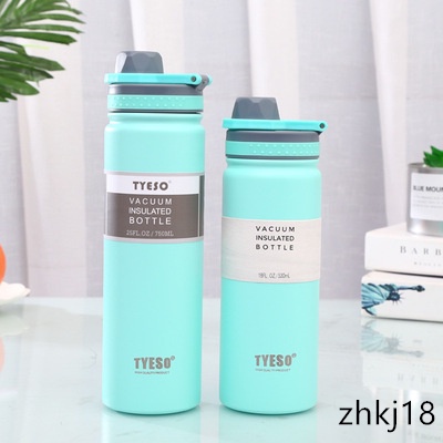 Bình nước cách nhiệt 530ml/ 750ml bằng thép không gỉ 5 màu tùy chọn