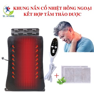 Khung nắn cột sống cổ nhiệt hồng ngoại kết hợp tấm thảo dược điều trị đau cổ vai gáy, thoái hóa đốt sống cổ