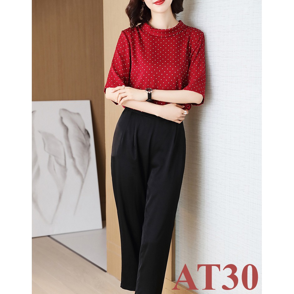 Áo nữ trung niên C'FAM áo Nữ Kiểu, đủ màu đủ size, thiết kế bassic AT30