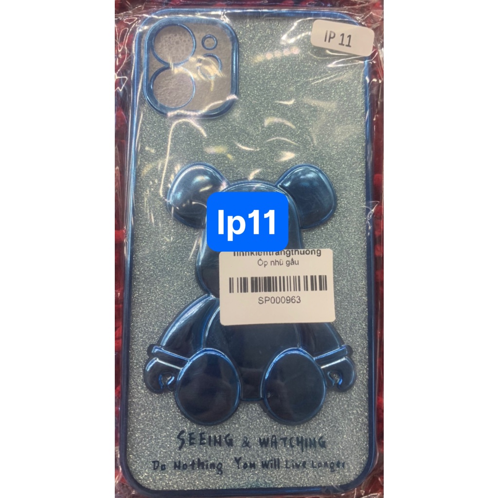 Ốp lưng Iphone nhũ gấu, xs max, 11, 11 pro, 11 pro max, 12 pro max, 13 pro max