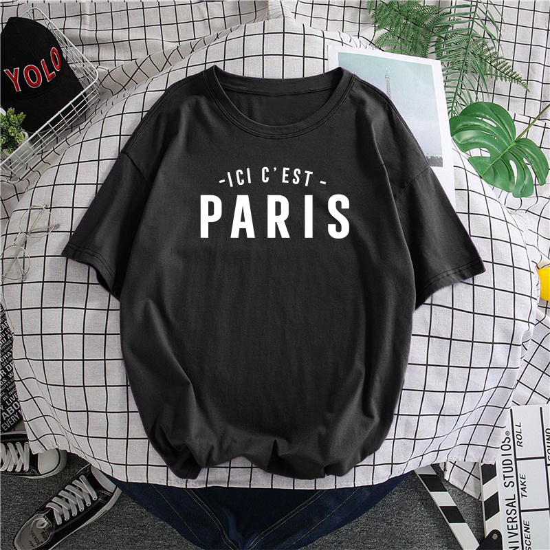 Áo Thun Tay Lỡ Unisex ICI CEST PARIS MESSI Chất Cotton Dày Mịn