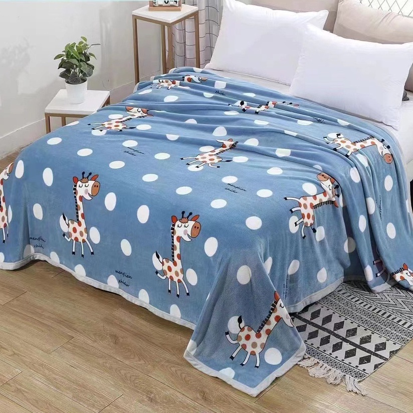Chăn Tuyết Nhung Sữa - Chăn Tuyết Nỉ Nhung - Mền Đắp Văn Phòng Mềm Mịn Không Xổ Không Rụng Lông Kích Thước 2m x 2m3