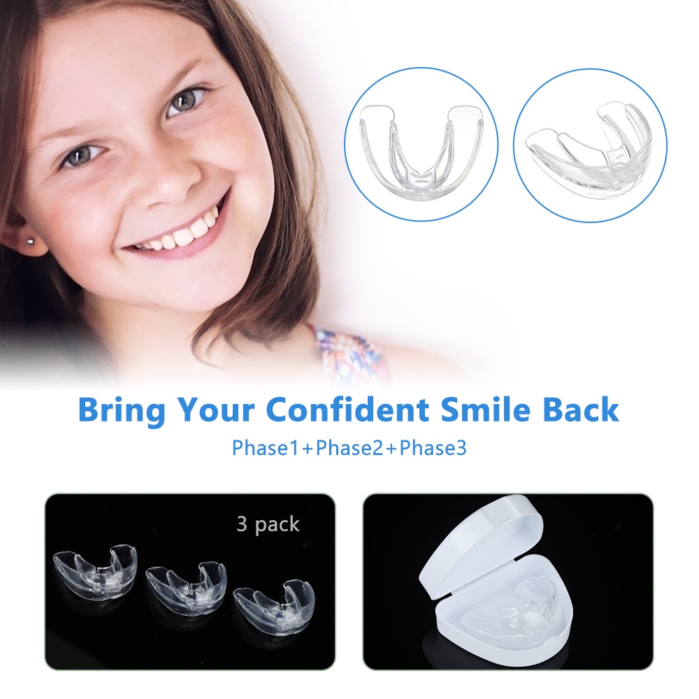 Niềng răng trong suốt niềng răng tại nhà chính hãng - Bộ chỉnh nha dành cho người lớn và trẻ em A1 + A2 + A3