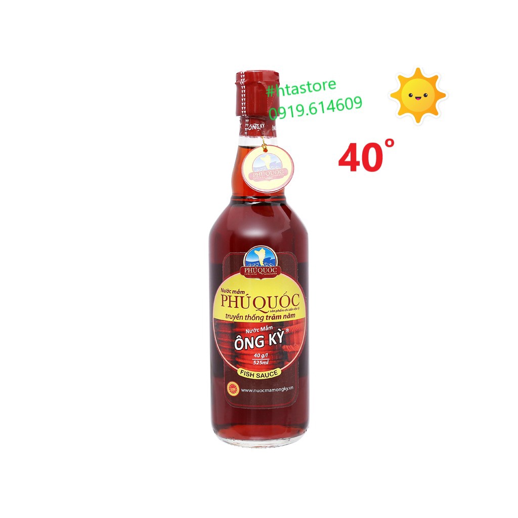 Nước mắm Ông Kỳ Phú Quốc 40N (525ml) tốt cho sức khỏe