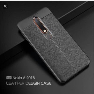 Ốp lưng dẻo cho nokia 6.1 2018 vân giả da auto focus / giá rẻ