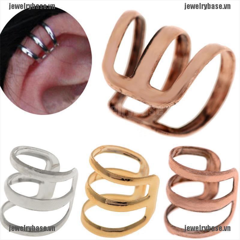 [Base] Unisex Fashion Punk Rock Ear Clip Cuff Wrap No Piercing-Clip On Earring Jewelry [VN]