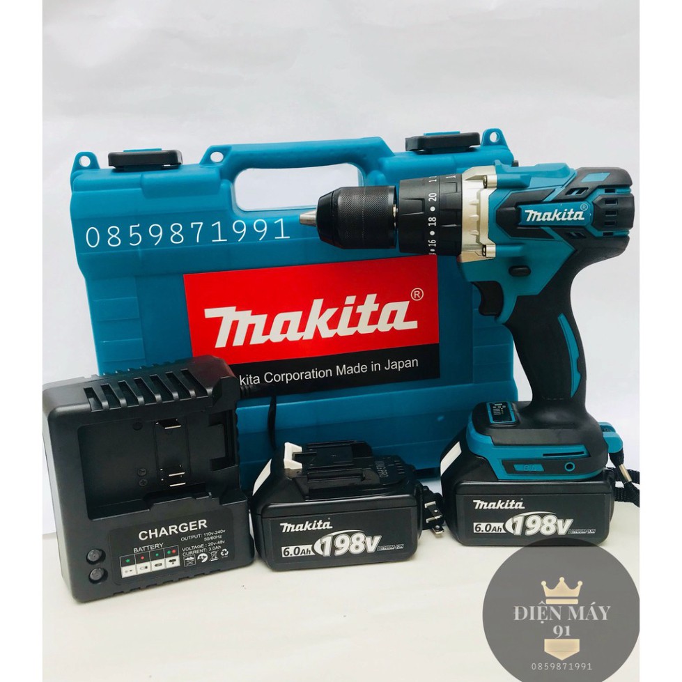 Máy Siết Bulong, Siết ốc, Bắn vít  Makita 198vf 3 chức năng pin 10cell