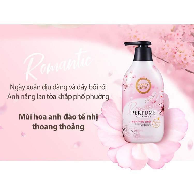 Sữa Tắm Cao Cấp Hàn Quốc HAPPY BATH Body Wash - Romantic Cherry Blossom Daily Beauty Official | BigBuy360 - bigbuy360.vn